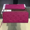 Luxury Imitation Louis Vuitton Monogram Empreinte Clemence Wallet Fuchsia M60171 VS05165