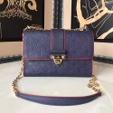 Luxury Louis Vuitton Monogram Empreinte Saint Sulpice PM Marine Rouge M43393 VS03294