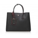 Luxury Prada Saffiano Leather Tote Bags BN2756 Black VS01381