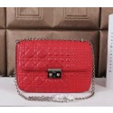 MISS DIOR Shoulder Bag Lambskin Leather D6066 Red VS09612