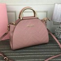 Miu Miu Calf Leather Top Handle Bag Pink M6900 VS04796