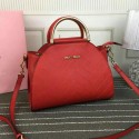 Miu Miu Calf Leather Top Handle Bag Red M6900 VS00527