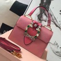 Miu Miu Crystal Goat Leather Top Handle Bag Pink 5BH1108 VS05714