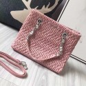 Miu Miu Crystal Nappa Leather Tote Bag Pink 5BA038 VS04104