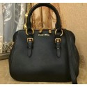 miu miu Madras Goat Leather Top-handle Bag RL0063 Black VS00215