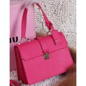 miu miu Madras Goat Leather Top Handle Bag RN6795 Rose VS00705