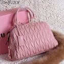 miu miu Matelasse Nappa Leather Top-handle Bag M1020 Pink VS01278