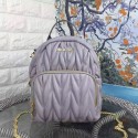 Miu Miu Mini Matelasse Leather Crossbody Backpack Grey BL0624 VS01997