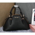 miu miu Original Goat Leather Top Handle Bag 88222 Black VS01873