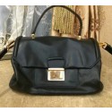 miu miu Soft Nappa-effect Calf Leather Bag RN1079 Black VS03899