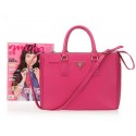 Prada 33CM Grainy Leather Tote Bag BN2274 Rose VS02473