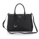 Prada 33CM Saffiano Leather Tote Bag BN2274 Black VS02504