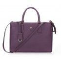 Prada 33CM Saffiano Leather Tote Bag BN2274 Purple VS03833