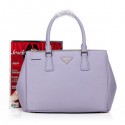 Prada BN2274 Lavender Saffiano Calfskin Leather Tote Bag VS09474
