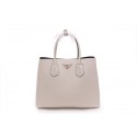 Prada BN2756 OffWhite Saffiano Calfskin Leather Tote Bag VS08025