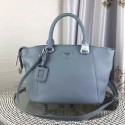 Prada Calfskin Leather Tote Bag 1BG128 SkyBlue VS01647