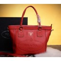 Prada Calfskin Leather Tote Bag BN3814 Red VS08093