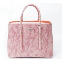 Prada Croco Leather Tote Bag BN2820 Pink VS05583