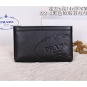 Prada Grainy Leather Clutch P2222 Black VS09482
