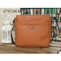 PRADA Grainy Leather Messenger Bag VA0797 Wheat VS00288