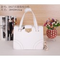 Prada Grainy Leather Top Handle Bag BN2725 White VS02633