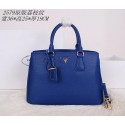 Prada Grainy Leather Tote Bag BN2579 Blue VS08212