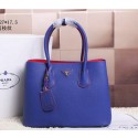 Prada Grainy Leather Tote Bag BN2756 Blue VS02488