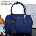 PRADA Grainy Leather Tote Bag PBN2767 Royal VS03187