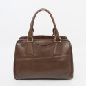 Prada Import Original Burnished Leather Tote Handbag BN2205 in Coffee XZ VS07537