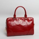 Prada Import Original Burnished Leather Two Handle Bag BN0822 in Red XZ VS06184