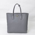 Prada Large Tote BN2773 in Grey Clemence Leather with Gold Hardware XZ VS08790
