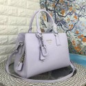 Prada Litchi Leather Double Tote Bag Violet BN2970 VS06952