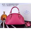 PRADA Litchi Leather Top Handle Bag BN0123 Rose VS07776