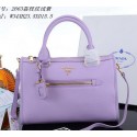 Prada Litchi Leather Top Handle Bags PBL2663 Lavender VS03272