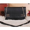 Prada Lux Calf Leather Flap Bag BT0992 Black VS09343
