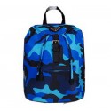 Prada Microfiber Nylon Drawstring Backpack Bag BZ032 Blue VS09910