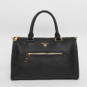 Prada Original Calfskin Leather Top Handle Bag BL0805 in Black XZ VS09158