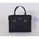 Prada Original Calfskin Leather Tote Bag BN1902 Black VS07810