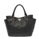 Prada Original Calfskin Leather Tote BN2435 in Black XZ VS04923