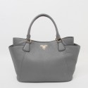 Prada Original Calfskin Leather Tote BN2435 in Grey XZ VS09304