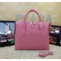 Prada Original Clemence Leather Tote BN0890 in Pink Fug VS07136