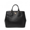 Prada Original Grained Calfskin Leather Tote Bag BN2423 in Black XZ VS00444