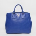 Prada Original Grained Calfskin Leather Tote Bag BN2423 in Blue XZ VS02893