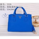 Prada Original Grainy Calf Leather Tote Bag BN2329 Blue VS07105