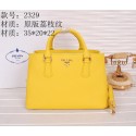 Prada Original Grainy Calf Leather Tote Bag BN2329 Yellow VS05493