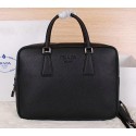Prada Original Grainy Leather Briefcase P0798 Black VS07894