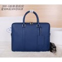 Prada Original Grainy Leather Briefcase P2695 Blue VS04797