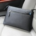 Prada Original Grainy Leather Clutch P66232 Black VS02471