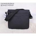 Prada Original Grainy Leather Messenger Bag VS0588 Black VS09690