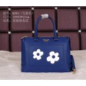 Prada Original Grainy Leather Tote Bag BN8093 Blue VS01511